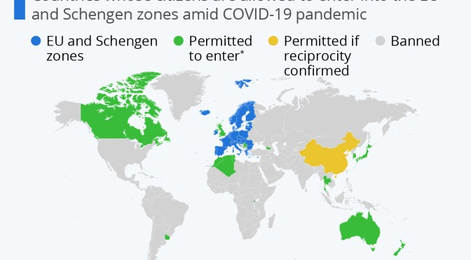 ЕС ще актуализира списъка на отворените страни на всеки две седмици